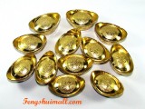 12 Pieces Feng Shui Prosperity Gold Ingots Set (L)