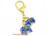 Elephant and Rhinoceros Keychain