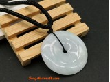 Superior Jade Coin Ping An Kou Pendant