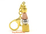 White Umbrella Goddess Pagoda Amulet Feng Shui Keychain